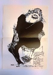 Degenhardt, Gertrude  PLAKAT. Original-Lithographie - 1. Mainzer Mini-Pressen-Messe 1970. 43 x 30,5 cm, eigenhndig mit Bleistift sigiert. 