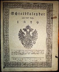 GRAZ -  Grtzer Schreibkalender auf das Jahr 1829. 