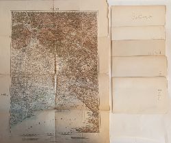 Italien - k.u.k. militr-geographisches Institut:  Konvolut von 6 Landkarten: Mantua, Verona, Trient, Venedig, Belluno,Triest. 