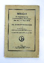 XIX. Zionistenkongress - Hauptbro der Zionistischen Organisation (Hg.)  Bericht des Departements fr Landwirtschaftliche Kolonisation ber die Jahre 1933-1935 an den XIX. Zionistenkongress und die IV. Tagung des Council der Jewish Agency in Luzern, 20. August bis 5. September 1935. 