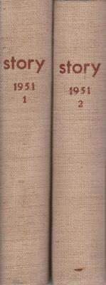 Post, A. W. / Cordan, Wolfgang (Hrsg.)  Story - Die Monatsschrift der modernen Kurzgeschichte - Die Welt erzählt - 6. Jahrgang - 1951 Heft 1-12 (2 Bücher) 