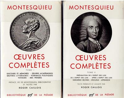 Caillois, Roger / Montesqieu  Montesquieu - Oevres Completes 1 + 2 (deux livres) 