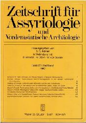 Edzard, D. O. (Hrsg.) / B. Hrouda / H. Otten / W. von Soden  Zeitschrift fr Assyriologie und Vorderasiatische Archologie - Band 72 1. Halbband 