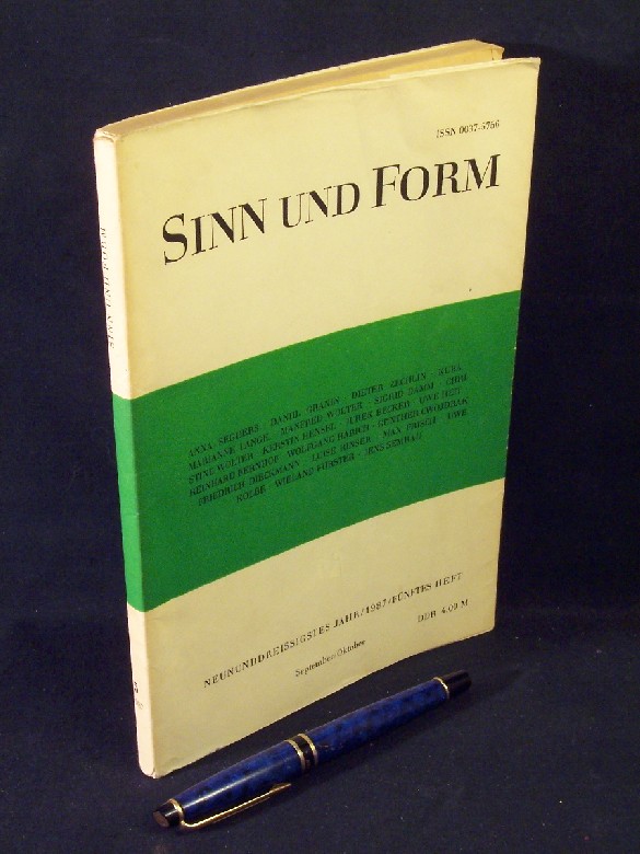 Schulz, Max Walter (Chefredakteur)  Sinn und Form - Beiträge zur Literatur Band: 39. Jahr / 1987 / 5. Heft 