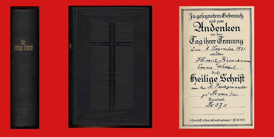   Die Bibel oder die ganze Heilige Schrift des Alten und Neuen Testaments nach der deutschen Übersetzung D. Martin Luthers. Neu durchgesehen nach dem vom Deutschen Evangelischen Kirchenausschuß genehmigten Text. Kleioktav-Ausgabe. 