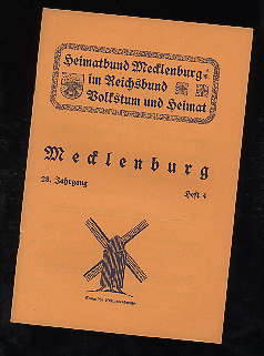   Mecklenburg. Zeitschrift des Heimatbundes Mecklenburg. 28. Jg. (nur) Heft 4. 