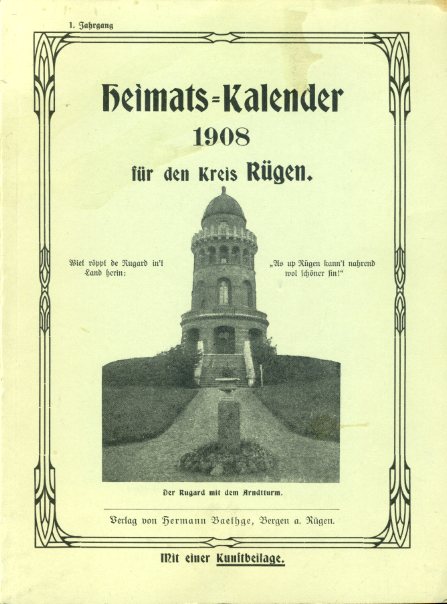   Heimats-Kalender 1908 für den Kreis Rügen. (Reprint) 