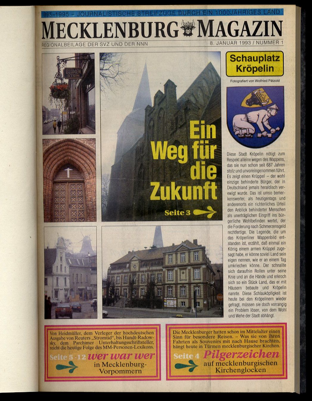   Mecklenburg-Magazin. Regionalbeilage der Schweriner Volkszeitung und der Norddeutschen Neuesten Nachrichten. Band 4. 