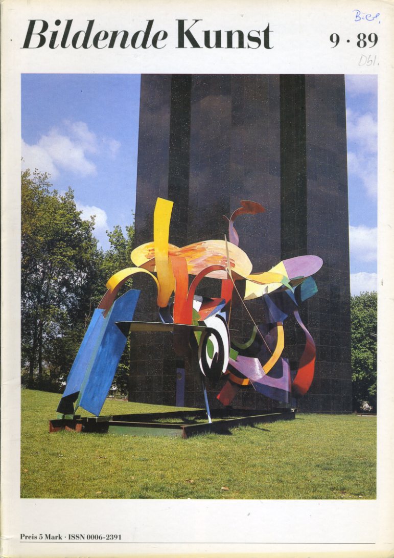   Bildende Kunst. Verband Bildender Künstler der Deutsche Demokratischen Republik (nur) Heft 9, 1989. 