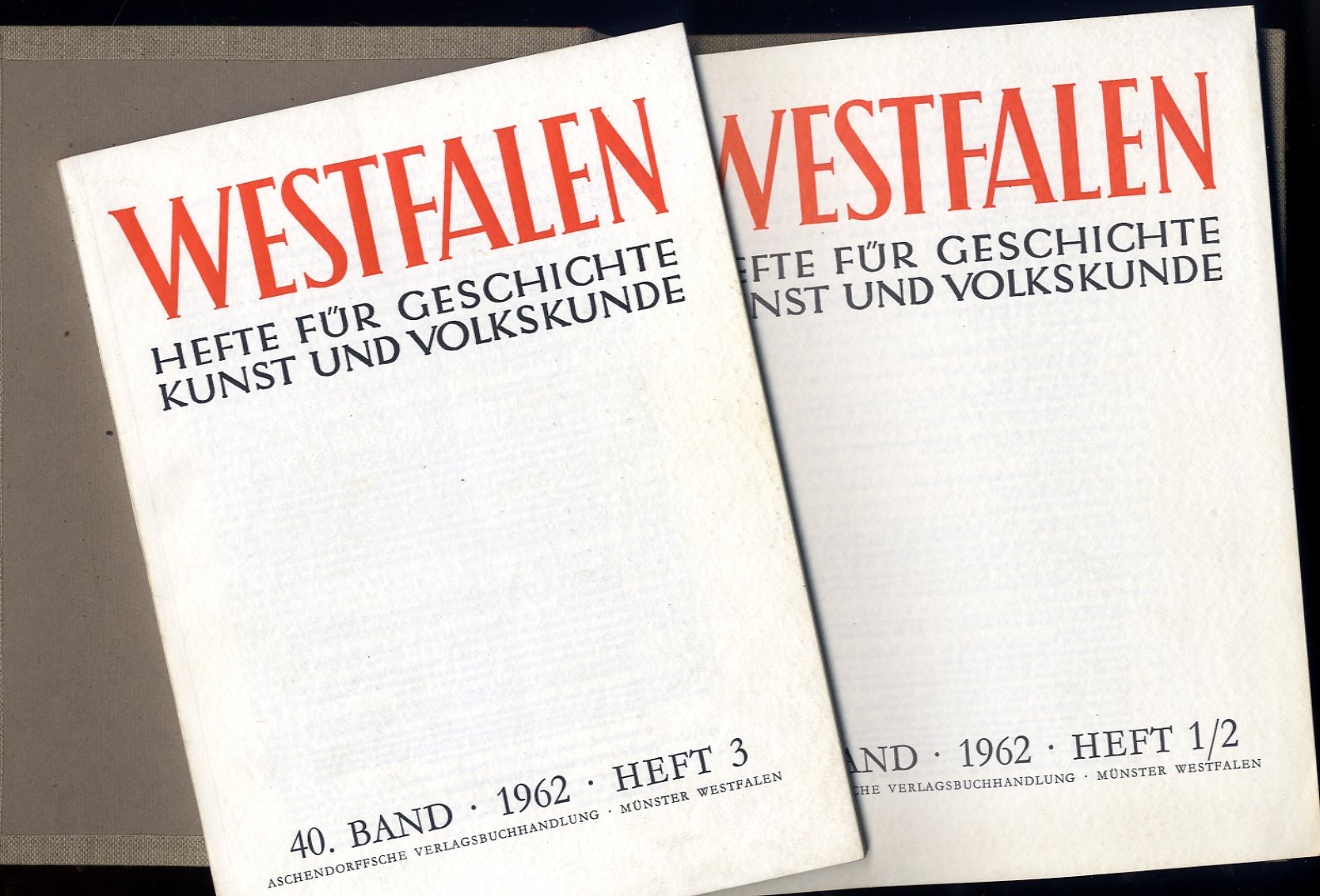   Westfalen. Hefte für Geschichte, Kunst und Volkskunde 40. 1962, in Heft 1-3. 