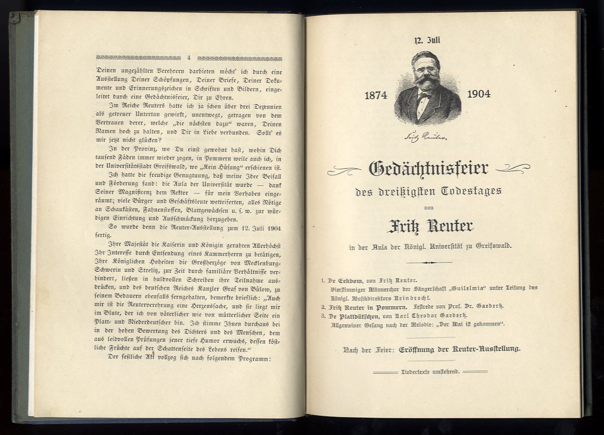 Gaedertz, Karl Theodor:  Im Reiche Reuters. Neues von und über Fritz Reuter in Wort und Bild. 