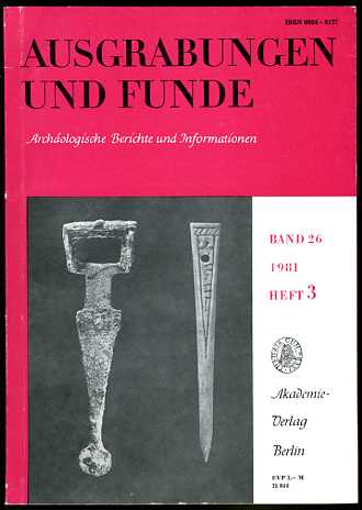   Ausgrabungen und Funde. Archäologische Berichte und Informationen. Bd. 26. 1981 (nur) Heft 3. (Mecklenburg Heft) 