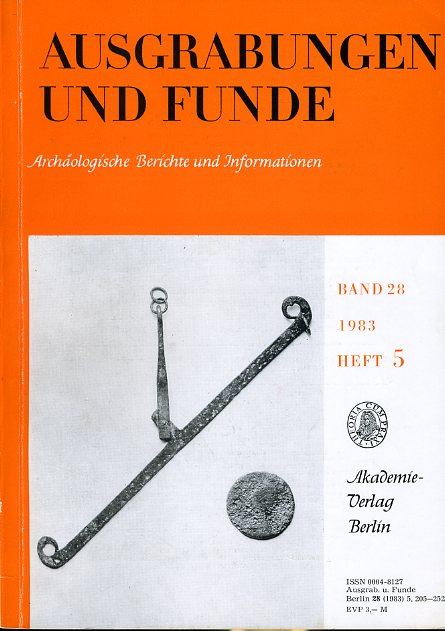   Ausgrabungen und Funde. Archäologische Berichte und Informationen. Bd. 28 (nur) Heft 5. (Thüringen-Heft) 