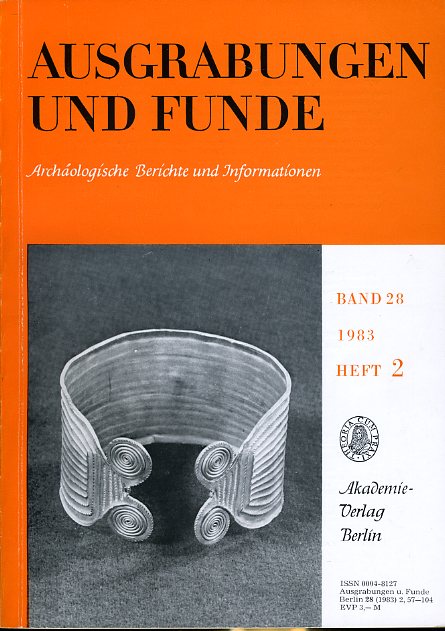   Ausgrabungen und Funde. Archäologische Berichte und Informationen. Bd. 28 (nur) Heft 2. (Brandenburg-Heft) 