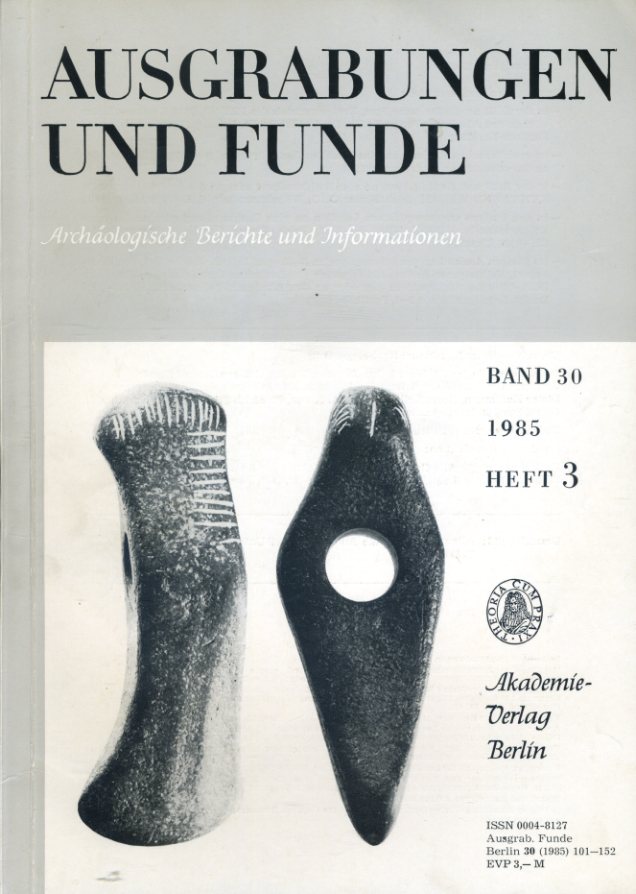   Ausgrabungen und Funde. Archäologische Berichte und Informationen. Bd. 30, (nur) Heft 3 (Mecklenburg-Heft) 