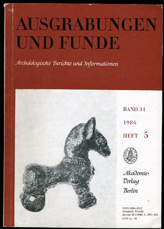   Ausgrabungen und Funde. Archäologische Berichte und Informationen. Bd. 31 (nur) Heft 5. (Thüringent-Heft) 