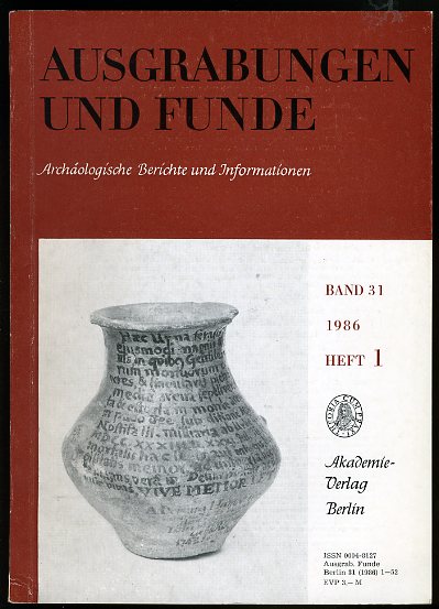   Ausgrabungen und Funde. Archäologische Berichte und Informationen. Bd. 31 (nur) Heft 1. (Sachsen-Heft) 