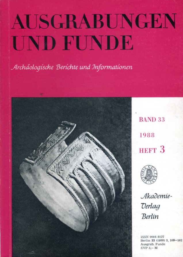   Ausgrabungen und Funde. Archäologische Berichte und Informationen. Bd. 33 (nur) Heft 3. (Mecklenburg-Heft) 