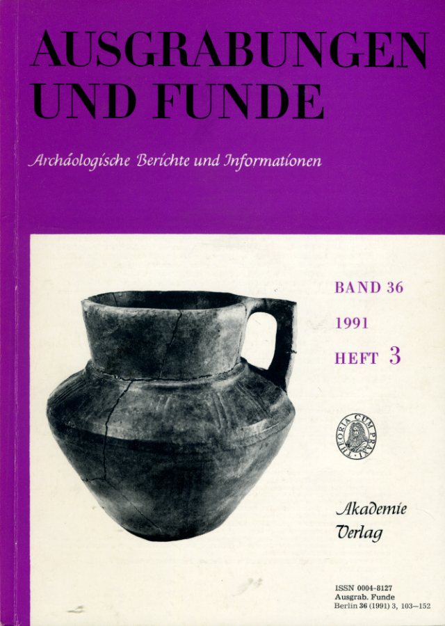   Ausgrabungen und Funde. Archäologische Berichte und Informationen. Bd. 36 (nur) Heft 3. (Mecklenburg-Heft) 