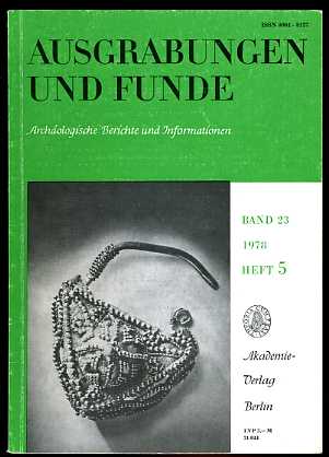   Ausgrabungen und Funde. Archäologische Berichte und Informationen. Bd. 23 (nur) Heft 5. (Thüringen Heft) 