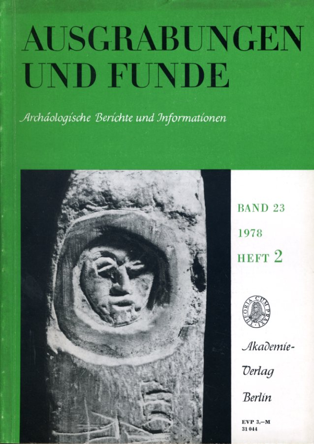   Ausgrabungen und Funde. Archäologische Berichte und Informationen. Bd. 23 (nur) Heft 2. (Brandenburg Heft) 