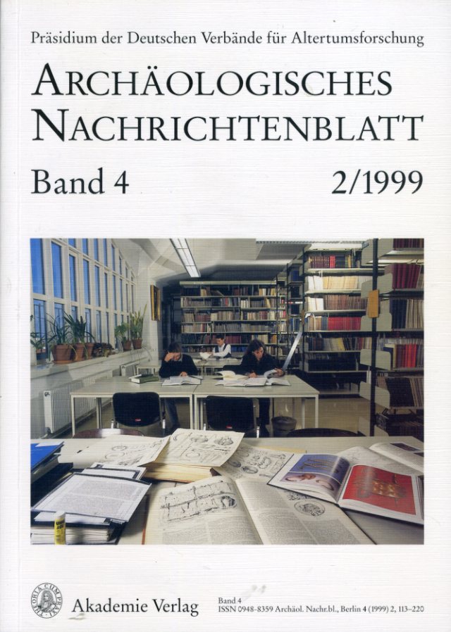   Archäologisches Nachrichtenblatt Bd. 4 (nur) Heft 2. 