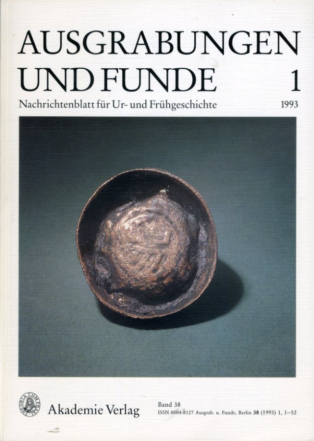   Ausgrabungen und Funde. Nachrichtenblatt für Ur- und Frühgeschichte. Bd. 38 (nur) Heft 1. (Sachsen-Heft) 