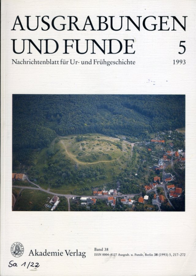   Ausgrabungen und Funde. Nachrichtenblatt für Ur- und Frühgeschichte. Bd. 38 (nur) Heft 5. (Thüringen-Heft) 