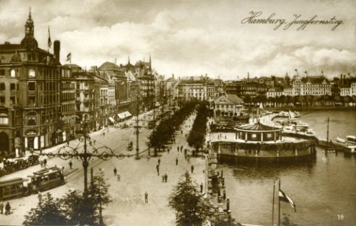   Ansichtskarte. Hamburg Jungfernstieg. 