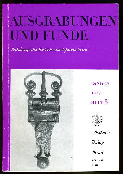   Ausgrabungen und Funde. Archäologische Berichte und Informationen. Bd. 22 (nur) Heft 3. (Mecklenburg-Heft) 