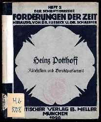 Potthoff, Heinz:  Rtesystem und Berufsparlament Forderungen der Zeit H. 2 
