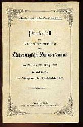   Mecklenburgische Handwerkskammer. Protokoll der 6. Vollversammlung der Mecklenburgischen Handwerkskammer am 24. und 25. Mrz 1903 in Schwerin im Sitzungssaale der Handwerkskammer. 