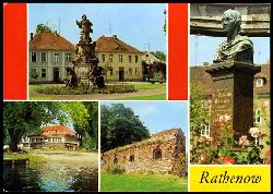   Rathenow. Denkmal des Kurfrsten, Duncker-Denkmal, Waldschwimmbad, Stadtmauer. 