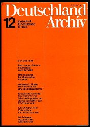   Deutschland Archiv. Zeitschrift fr Fragen der DDR und der Deutschlandpolitik. 23. Jahrgang 1990 (nur) Heft 12. 