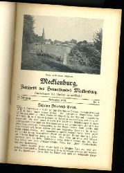   Mecklenburg. Zeitschrift des Heimatbundes Mecklenburg. 24. Jg. (nur) Heft 4. 