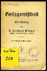 Hilbert, Gerhard:  Heilsgewiheit. Ein Vortrag. 