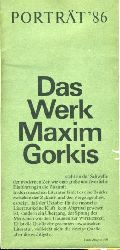 Buch, Regina:  Portrt `86. Das Werk Maxim Gorkis. 