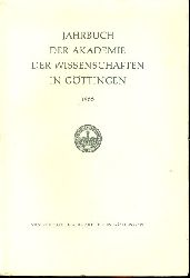   Jahrbuch der Akademie der Wissenschaften in Gttingen fr das Jahr 1966. 