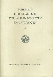   Jahrbuch der Akademie der Wissenschaften in Gttingen fr das Jahr 1975. 
