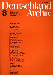   Deutschland Archiv. Zeitschrift fr Fragen der DDR und der Deutschlandpolitik. 24. Jahrgang 1990 (nur) Heft 8. 