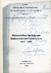 Heinemann, Johannes:  Niederschriften der Driburger Stadtverordneten-Versammlung 1856-1860. Aus der Heimatkunde der Stadt Bad Driburg. Schriftenreihe des Heimatvereins Bad Driburg Heft 12. 