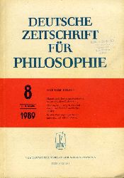   Deutsche Zeitschrift fr Philosophie 37. Jg. Heft 8. 