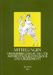   Mitteilungen der Berliner Gesellschaft fr Anthropologie, Ethnologie und Urgeschichte. Bd. 20. 