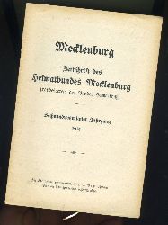   Mecklenburg. Zeitschrift des Heimatbundes Mecklenburg. 26. Jg. (nur) Heft 4. 