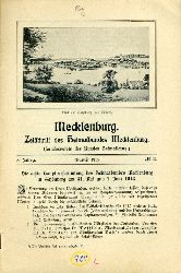   Mecklenburg. Zeitschrift des Heimatbundes Mecklenburg. 8. Jg. (nur) Heft 3. 