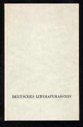 Zeller, Bernhard, Wilhelm Hoffmann Jrg Kiefner u. a.:  Das Deutsche Literaturarchiv in Marbach. Zur Erffnung des Neubaus am 16. Mai 1973 von Bernhard Zeller. Marbacher Schriften 5 