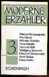 Bergengruen, Werner, Paul Ernst Wilhelm Schfer u. a.:  Moderne Erzhler. Bd. 3 