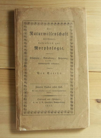 Goethe, Johann Wolfgang von  Zur Morphologie. +  Zur Naturwissenschaft überhaupt, Beide Teile in einem Band  