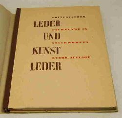 Stather, Fritz  Leder und Kunstleder. 