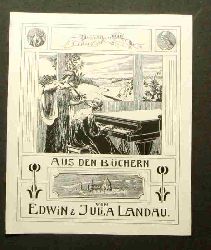   Ex Libris von Edwin & Julia Landau.  